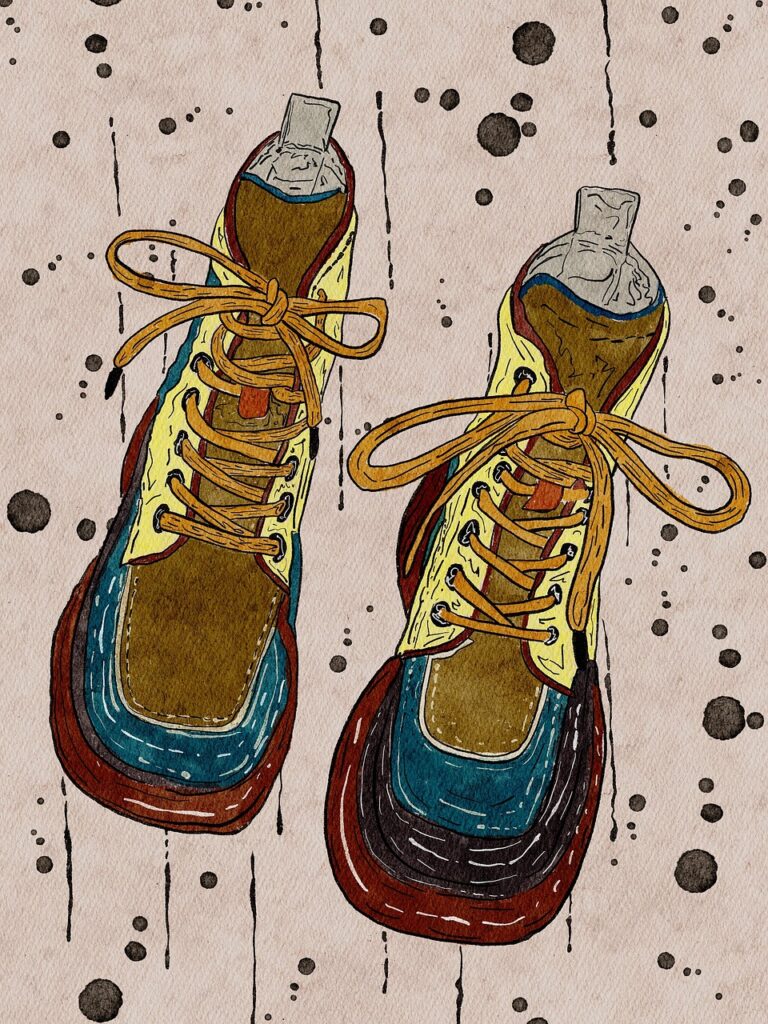 boots, clothing, art, modern art, cartoon, drawing, concept art, canvas, shoes